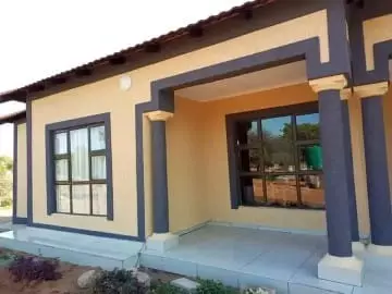 Modern house exterior with porch and facade